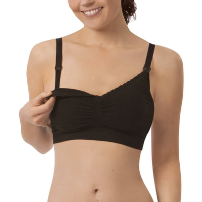 Carriwell seamless nursing bra black &chi;l, , medium
