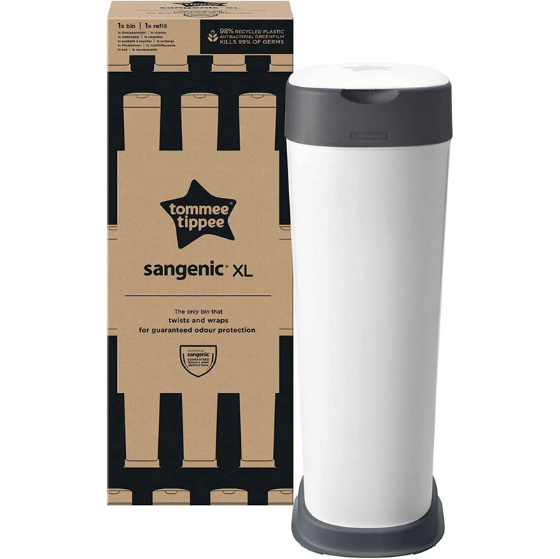 Tommee tippee nappy bin xl - white, , medium-null