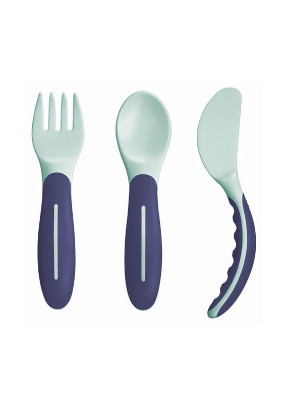 Mam | baby's cutlery - boy - &mu;&pi;&lambda;&epsilon; | 3 &tau;&mu;&chi;, , medium-null