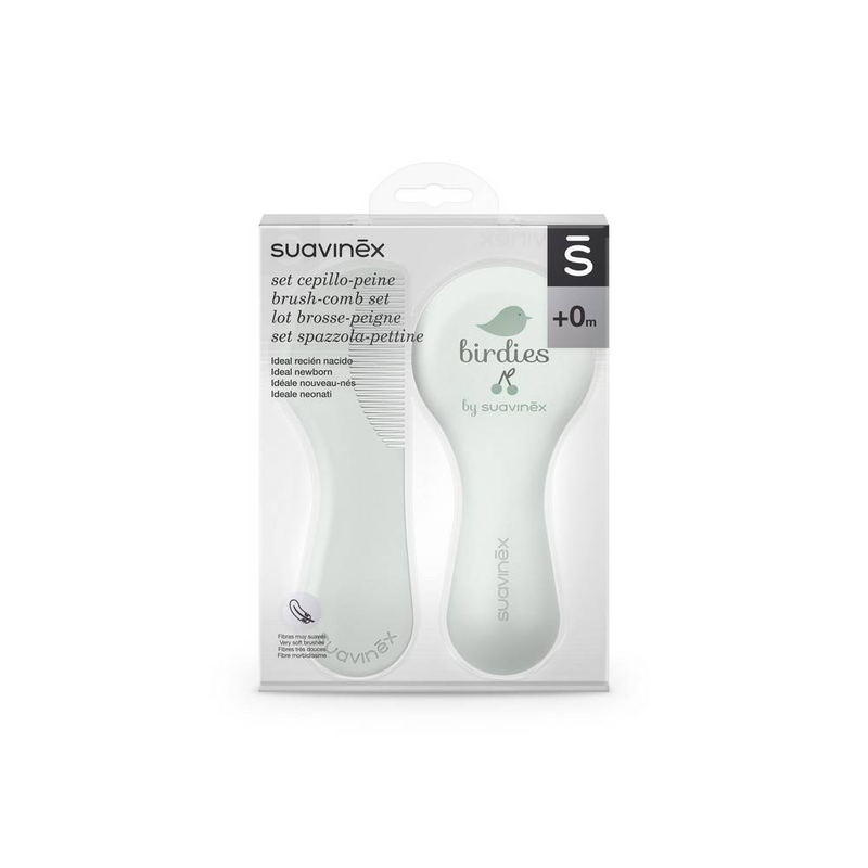 Suavinex brush & comb - green, , medium-null