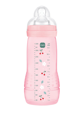 Mam | &mu;&pi;&iota;&mu;&pi;&epsilon;&rho;ό easy active&trade; baby bottle 330ml - girl &ndash; &rho;&omicron;&zeta; | 1&tau;&mu;&chi;, , medium