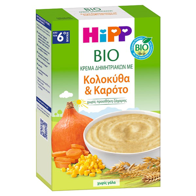 Hipp | bio &kappa;&rho;έ&mu;&alpha; &delta;&eta;&mu;&eta;&tau;&rho;&iota;&alpha;&kappa;ώ&nu; &mu;&epsilon; &kappa;&omicron;&lambda;&omicron;&kappa;ύ&theta;&alpha; & &kappa;&alpha;&rho;ό&tau;&omicron; 6m+ | 200g, , medium