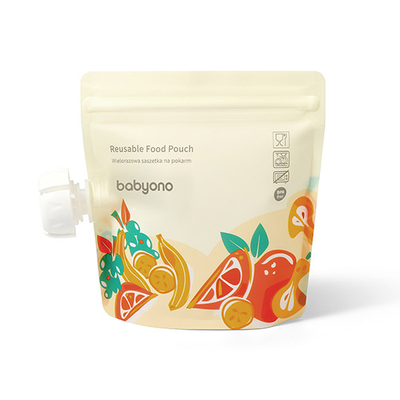 Babyono reusable food pouch 150ml 5s, , medium