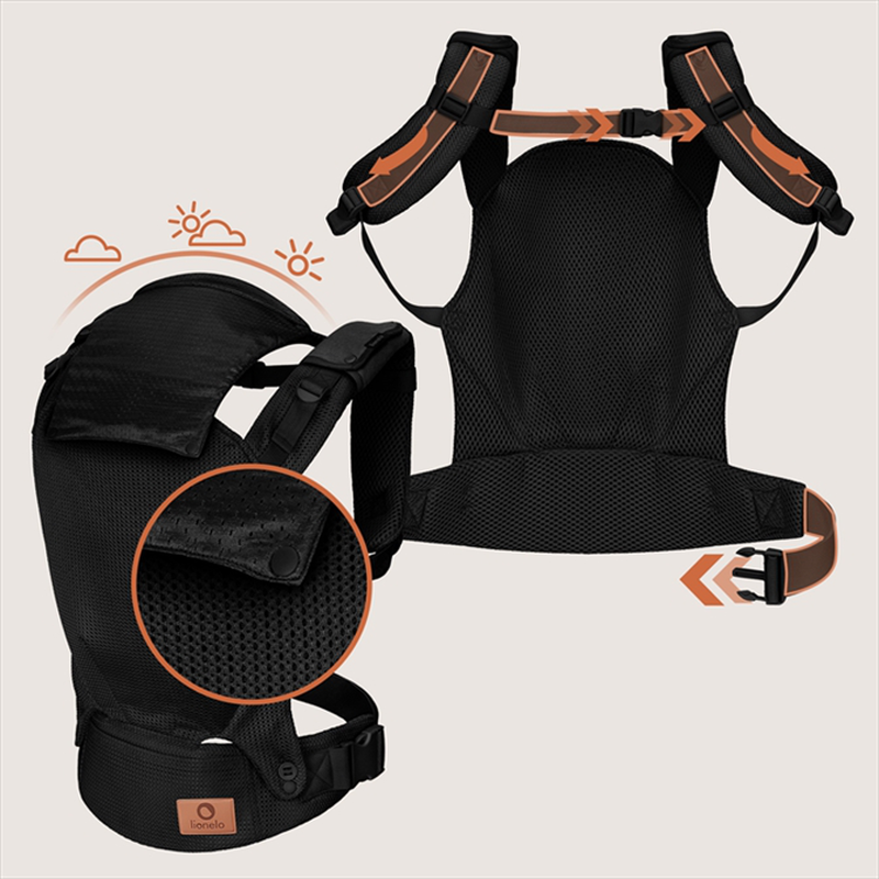 Margareet Air black ergonomic baby carrier, , medium-null