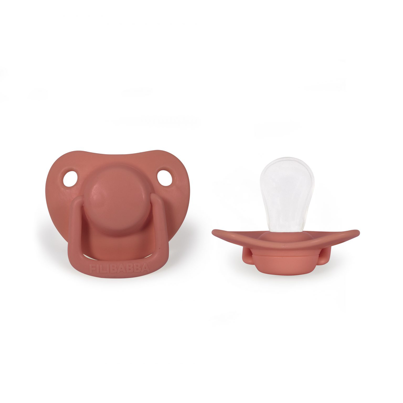 Filibabba pacifiers 2-pack - coral 0-6 months, , medium-null
