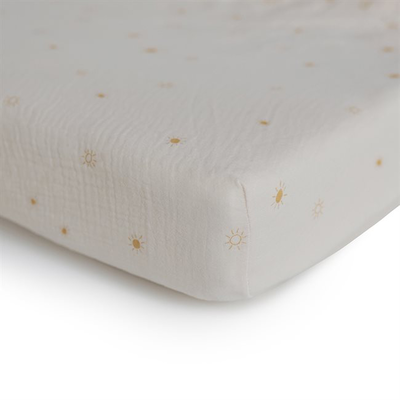 Mushie crib sheet medium sun, , medium