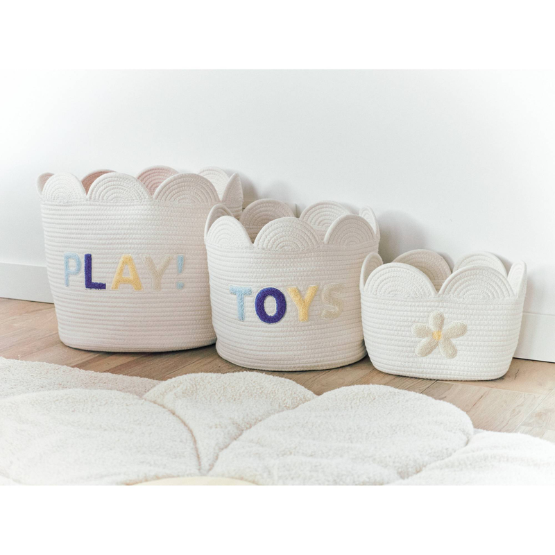 Childhome basket flower 35x35x35 - offwhite, , medium-null