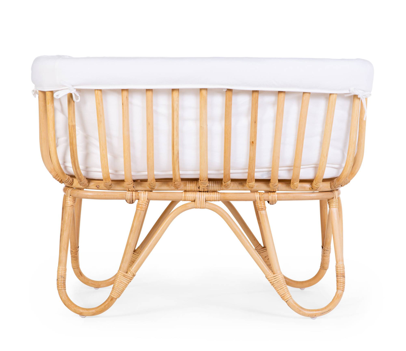 Childhome rattan cradle 90x50 + mattress + cover, , medium-null
