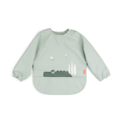Done by deer sleeved pocket bib croco - green, , medium