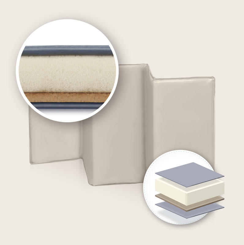 Sven plus beige latte travel cot, , medium-null