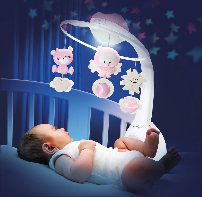 Infantino 3in1 projector musical mobile - pink, , medium-null