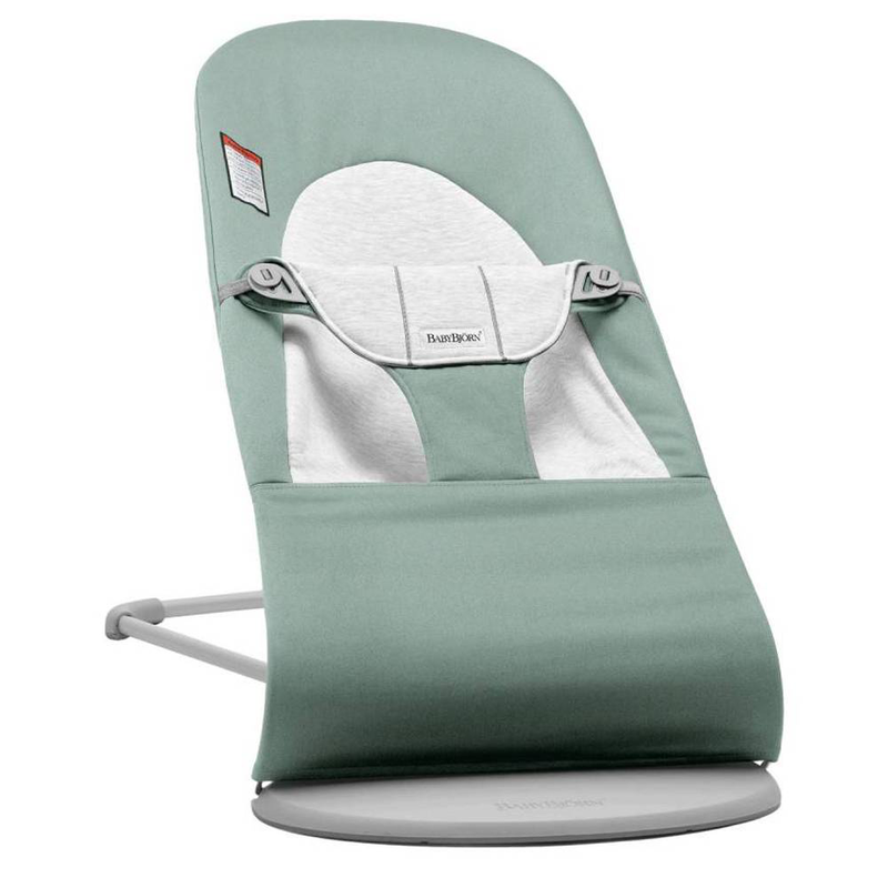 Babybjorn bouncer - woven jersey light sage/grey, , medium-null