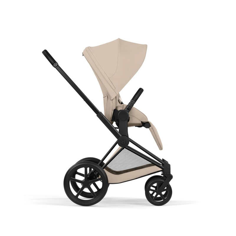 Cybex priam5 comfort + fold carrycot - matt black_cozy beige, , medium-null