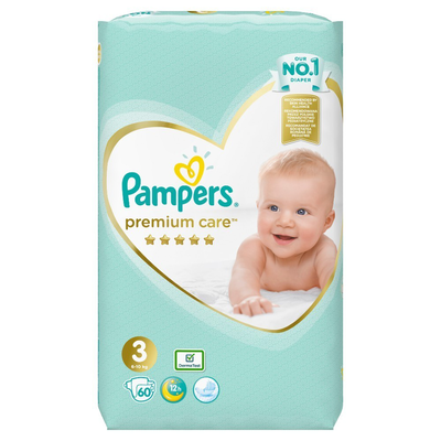 Pampers | premium care &pi;ά&nu;&epsilon;&sigmaf; | &nu;&omicron;.3 (6-10kg) | 60&tau;&mu;&chi;., , medium
