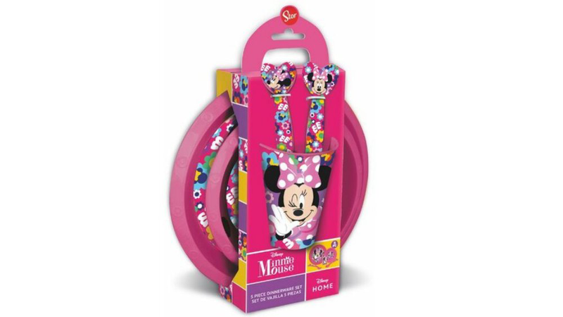 Minnie mouse official licensed kids gift set &ndash; 5-piece dining set, , medium-null