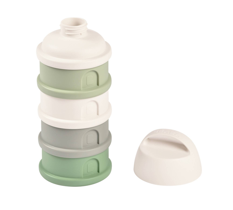 Beaba milk container 4 compartments - cotton/sagegreen, , medium-null