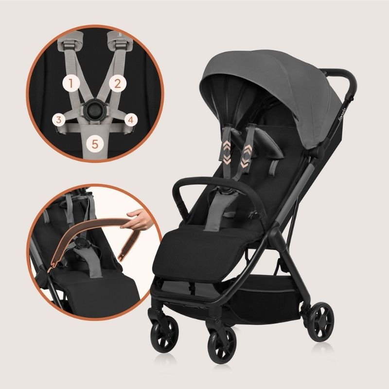 Julie Air grey stone stroller, , medium-null