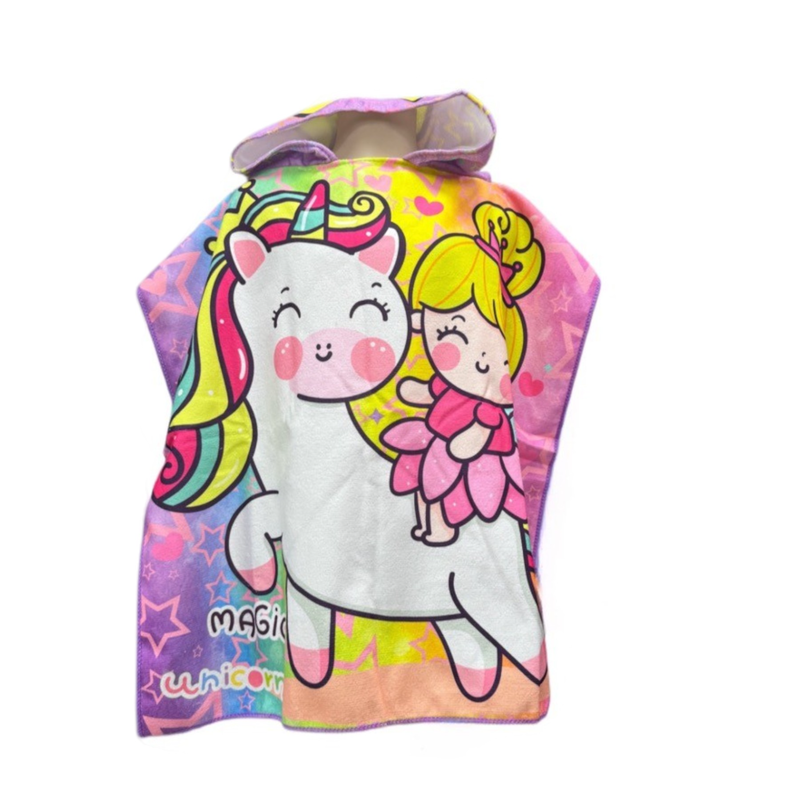 Microfiber printed towel poncho #p2403-null