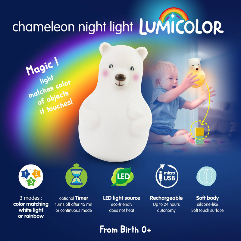 Pabobo lumicolor nightlight - bear, , medium-null