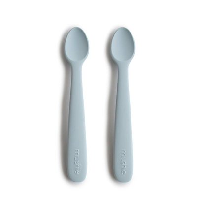 Mushie silicone feeding spoons powder blue 2s, , medium