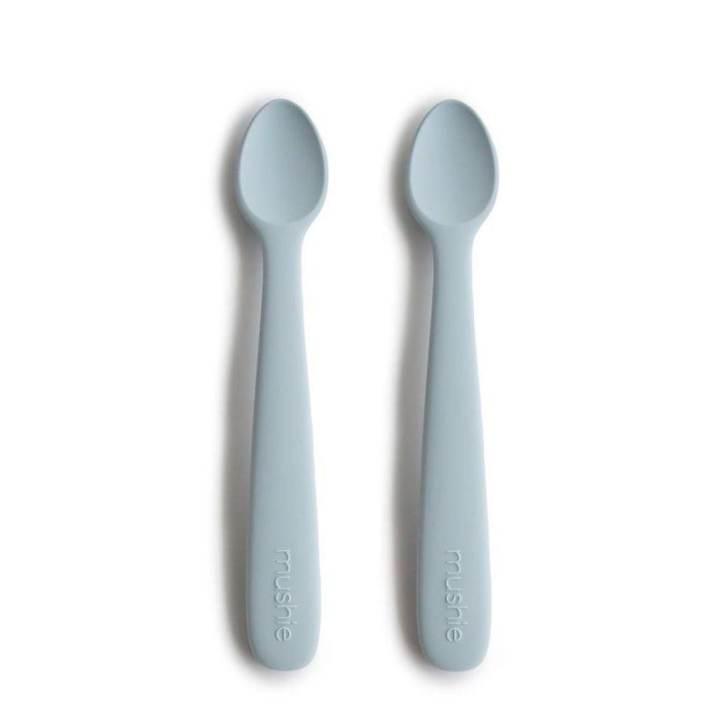 Mushie silicone feeding spoons powder blue 2s, , medium-null