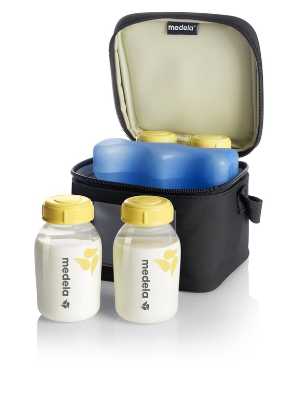 Medela - cooler bag with 4 breastmilk bottles 150 ml and cooling el, , medium-null