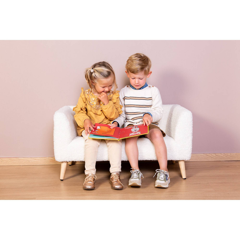Childhome kids bench - teddy/off white, , medium-null