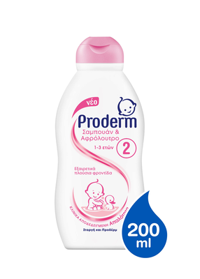 Proderm shampoo & shower 1-3 200ml, , medium