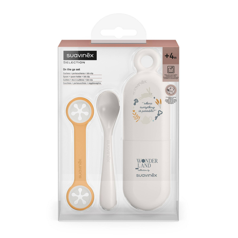 Suavinex wonderland cutlery set on the go +4m - neutral, , medium-null