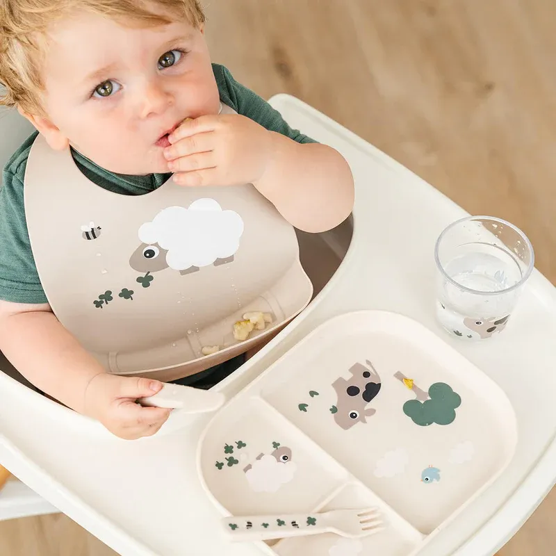 Done by deer silicone bib sheepy - sand, , medium-null