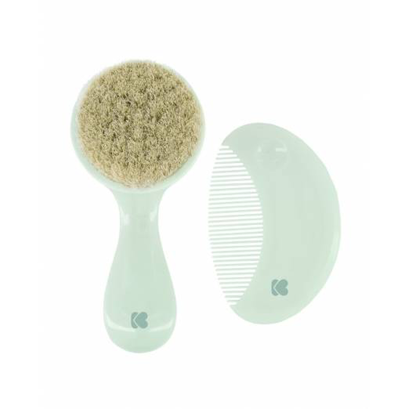 Kikka boo comb & brush with natural bristles savanna mint, , medium-null