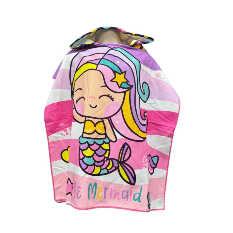 Microfiber printed towel poncho #p2402-null