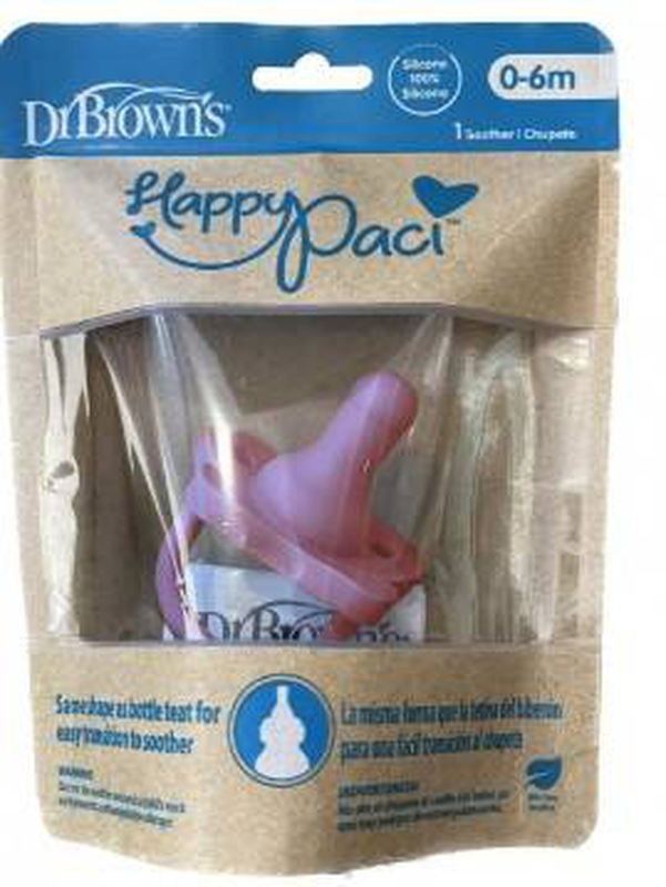 Dr. Brown happy paci silicon soother 0-6m red, ., 1pack, , medium-null