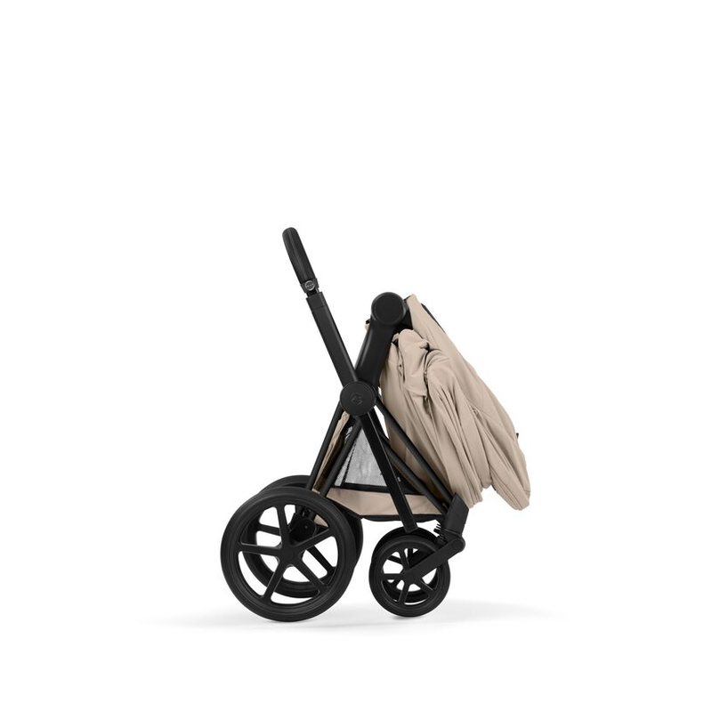 Cybex priam5 comfort + fold carrycot - matt black_cozy beige, , medium-null