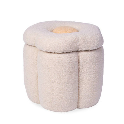 Childhome flower pouf + toy box - offwhite, , medium