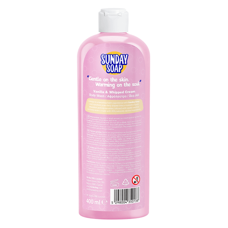Vanilla & whipped cream body wash (sweet treats collection)-null
