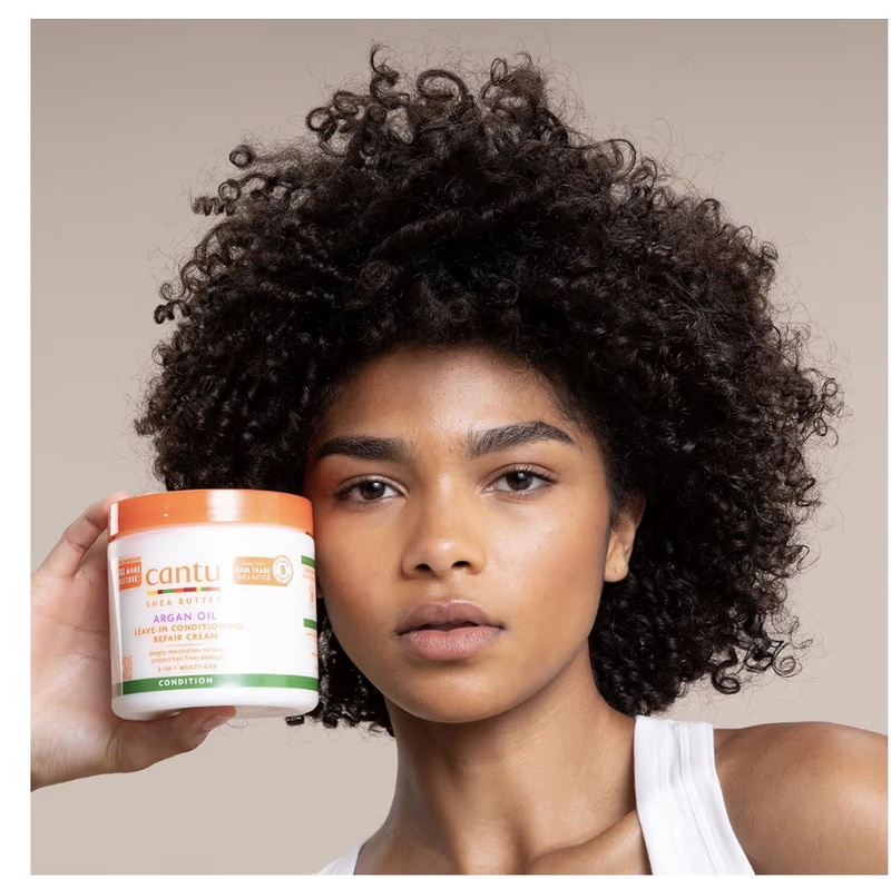 Cantu argan oil leave in conditioning repair cream, 16 ounce-null