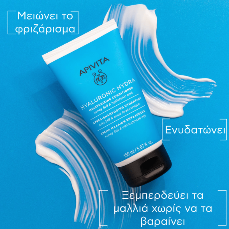 Apivita hyaluronic hydra moisturizing conditioner &mu;&epsilon; &upsilon;&alpha;&lambda;&omicron;&upsilon;&rho;&omicron;&nu;&iota;&kappa;ό &omicron;&xi;ύ & honey stb 150 ml-null