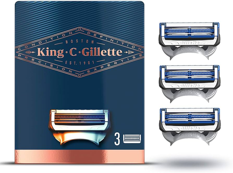 Gillette king c razor blades 3s, , medium image number null