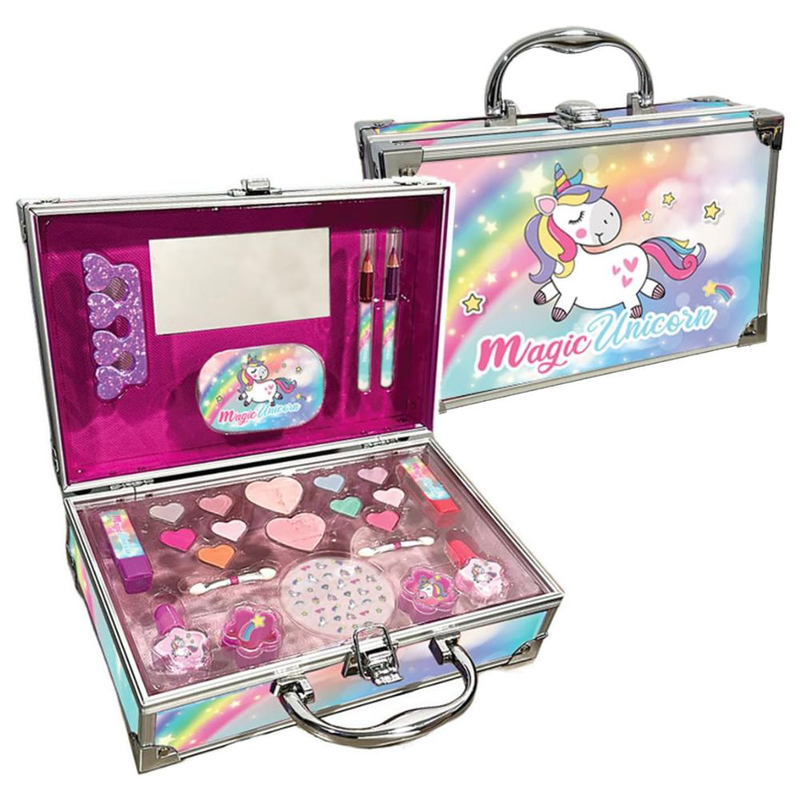 Product image: Magic unicorn βαλιτσάκι μακιγιάζ για παιδιά με καθρέφτη & πλήρες σετ καλλυντικών, , medium-null