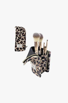 Standing brush case leopard print, , medium