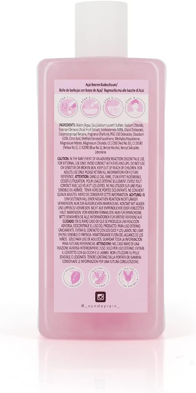Sunday rain acai berry bubble bath x 450ml-null