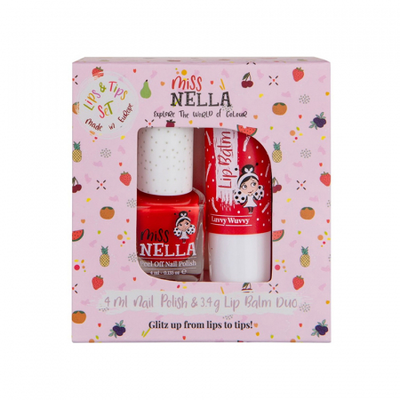 Miss nella nail polish & lip balm duo, , medium