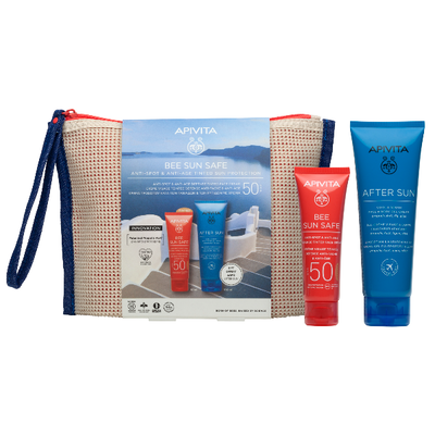 Apivita bee sun safe set &mu;&epsilon; &alpha;&nu;&tau;&eta;&lambda;&iota;&alpha;&kappa;ή &kappa;&rho;έ&mu;&alpha; &pi;&rho;&omicron;&sigma;ώ&pi;&omicron;&upsilon; &kappa;&alpha;&tau;ά &tau;&omega;&nu; &pi;&alpha;&nu;ά&delta;&omega;&nu; & &tau;&omega;&nu; &rho;&upsilon;&tau;ί&delta;&omega;&nu; &mu;&epsilon; &chi;&rho;ώ&mu;&alpha; SPF50 50 ml &kappa;&alpha;&iota; &delta;ώ&rho;&omicron; after sun 100 ml, , medium