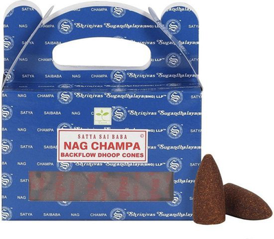 Aw satya backflow dhoop cones- nag champa(24pcs), , medium