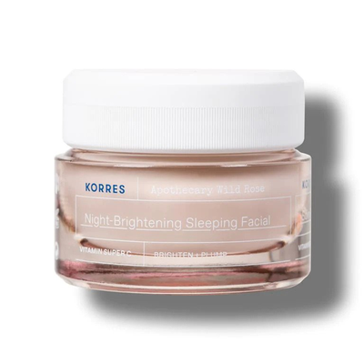 Korres apothecary wild rose night brightening sleeping facial 40ml, , medium