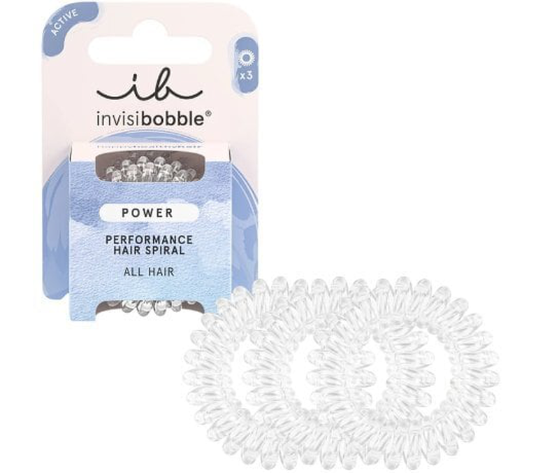 Invisobobble power crystal clear 3pcs, , medium-null