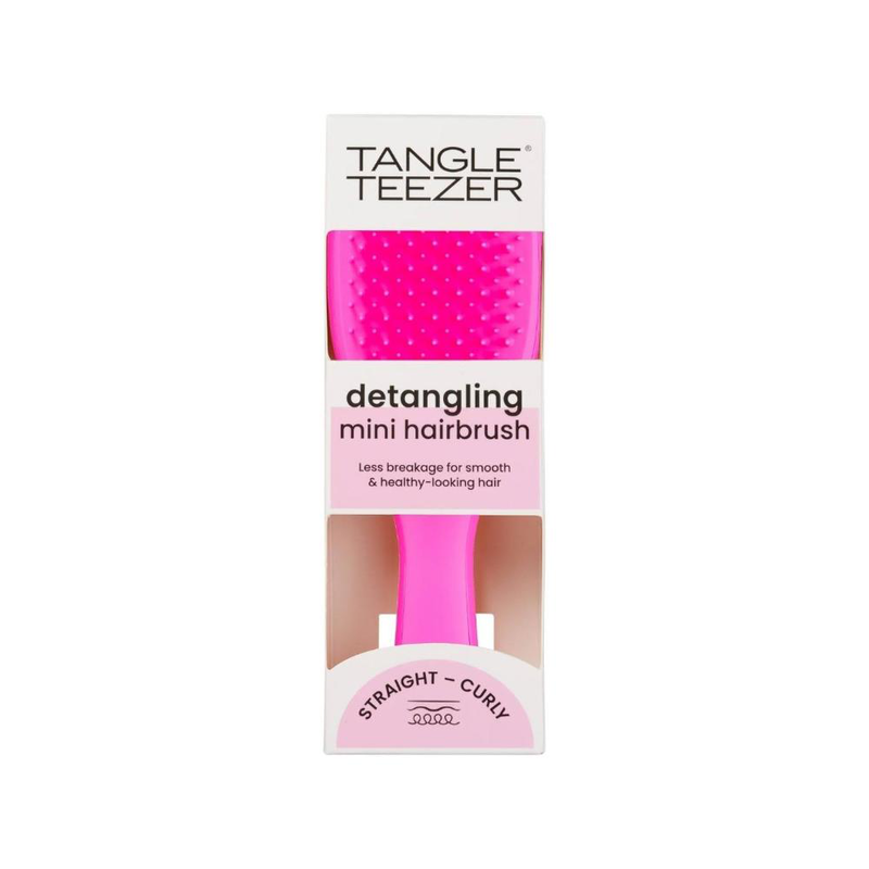 Tangle teezer - detangling mini hairbrush pink, , medium-null