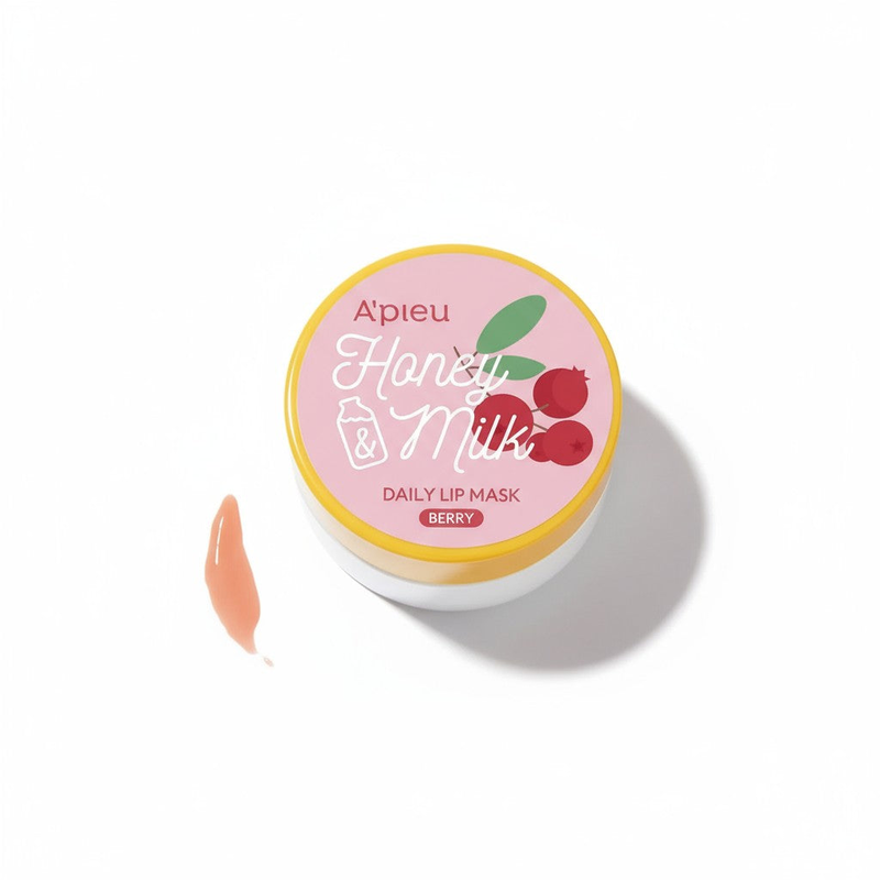 Honey & milk daily lip mask berry, , medium-null