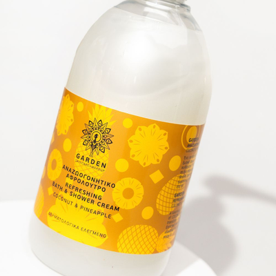 Garden refreshing shower gel coconut & pineapple 1lt, , medium